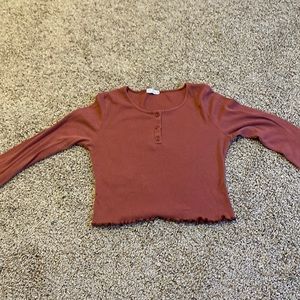 Heart and Hips long sleeve top, clay like color